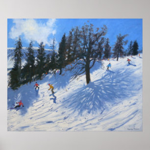 Affiche Skieurs Verbier 2010 de ressort