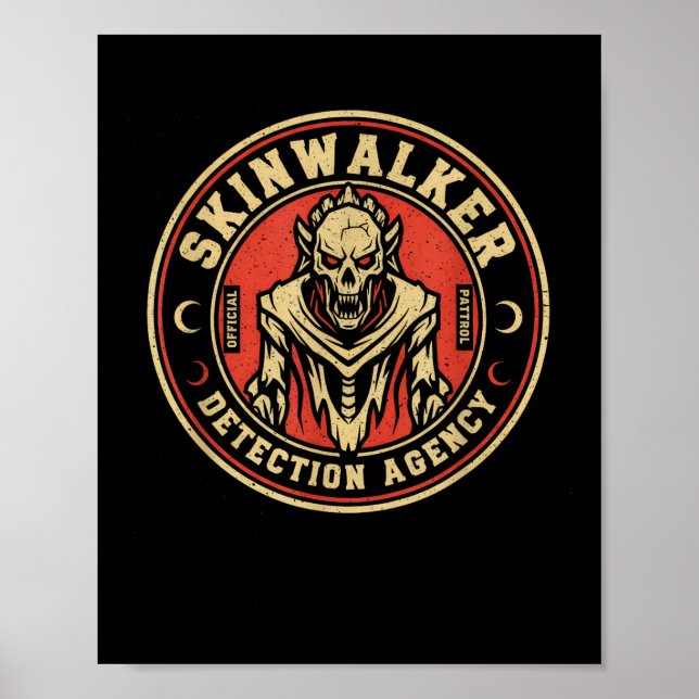 Affiche Skinwalker Detection Agency Funny Cryptid Skinwalk (Devant)