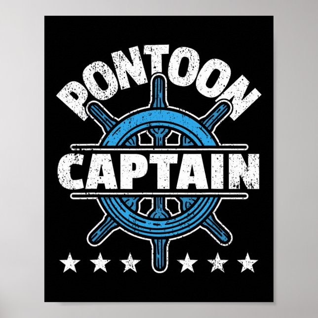Affiche Skipper Pontoon Boating I Pontoon Boat Captain  (Devant)