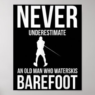 Affiche Skis nautiques ski barefoot