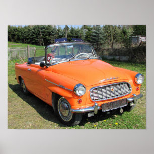 Affiche skoda felicia cabrio orange