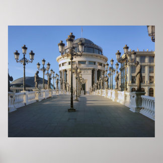 Affiche Skopje, Macédoine