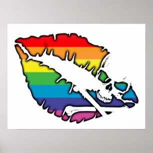 Affiche skullz et lèvres.