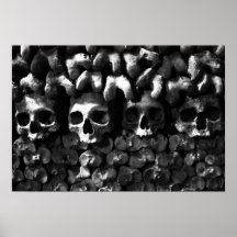 Skuls - Paris Catacombes, version noir et blanc