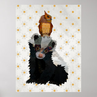 AFFICHE SKUNK & OWL