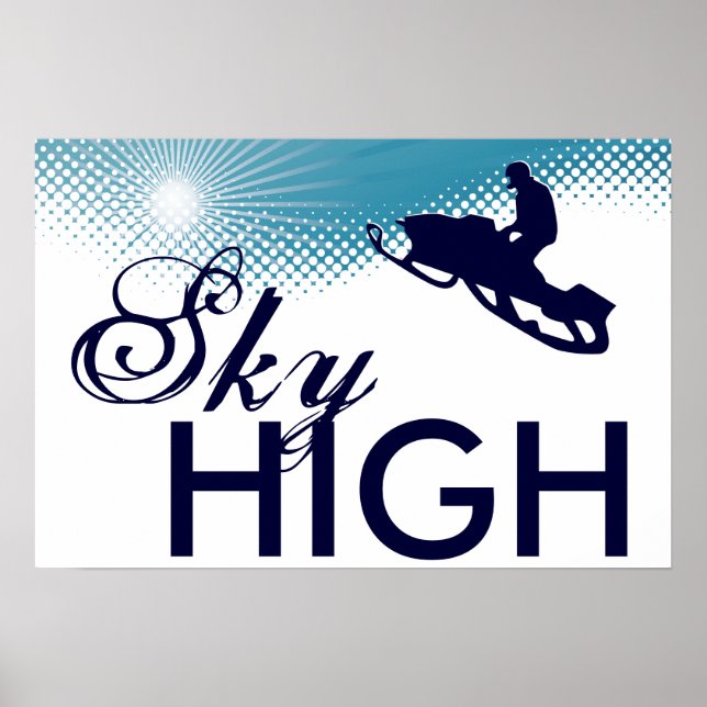 Affiche sky high snowmobiling (Devant)