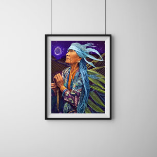 Affiche Sky Road Walker Native American Imaginaire Art