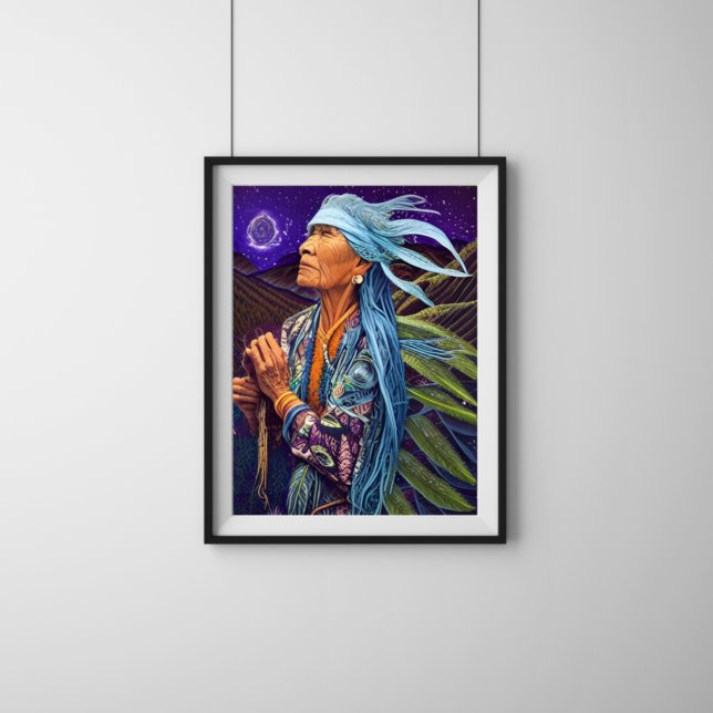 Affiche Sky Road Walker Native American Imaginaire Art (Créateur téléchargé)