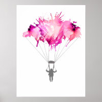 Skydiver Parachute Skydiving Parachute Art Cadeau
