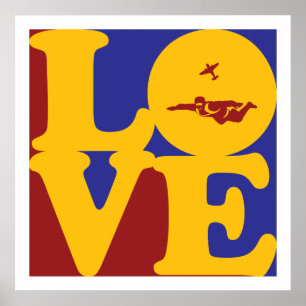 Affiche Skydiving Love