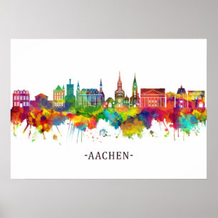 Affiche Skyline Aachen Allemagne