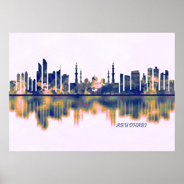 Affiche Skyline Abu Dhabi (Devant)