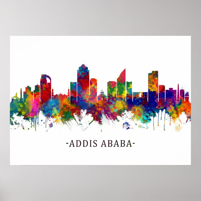 Affiche Skyline Addis-Abeba Ethiopie (Devant)