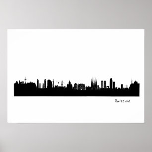 Affiche Skyline Barcelone