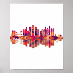 Affiche Skyline Busan Corée du Sud
