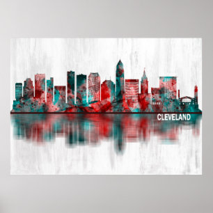 Affiche Skyline Cleveland Ohio