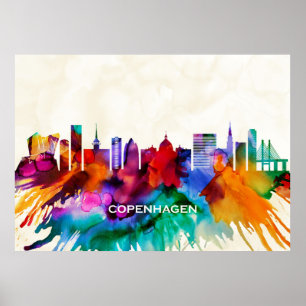 Affiche Skyline Copenhague