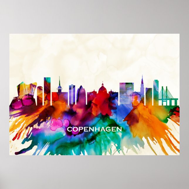Affiche Skyline Copenhague (Devant)
