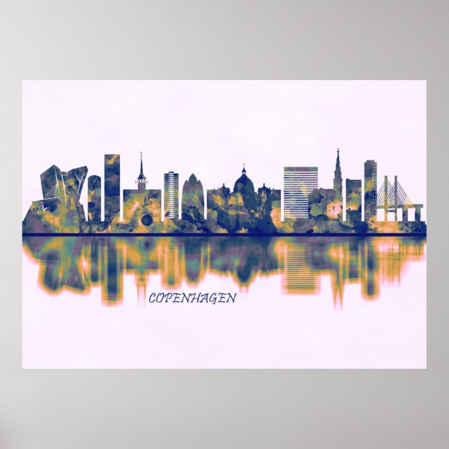 Affiche Skyline Copenhague (Devant)