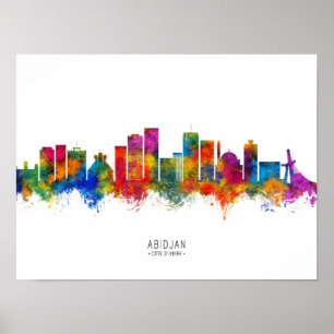 Affiche Skyline Côte d'Ivoire d'Abidjan