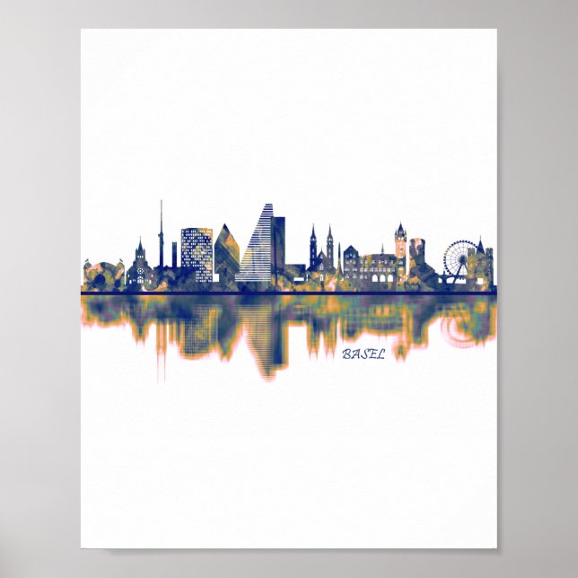 Affiche Skyline de Bâle (Devant)
