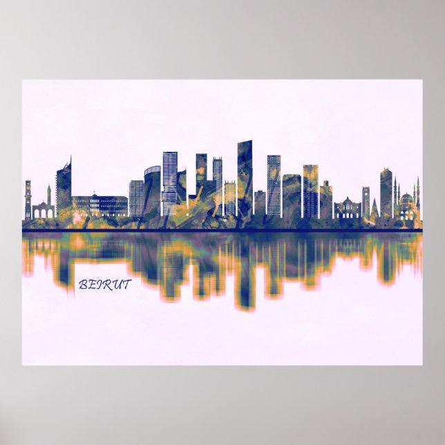 Affiche Skyline de Beyrouth (Devant)