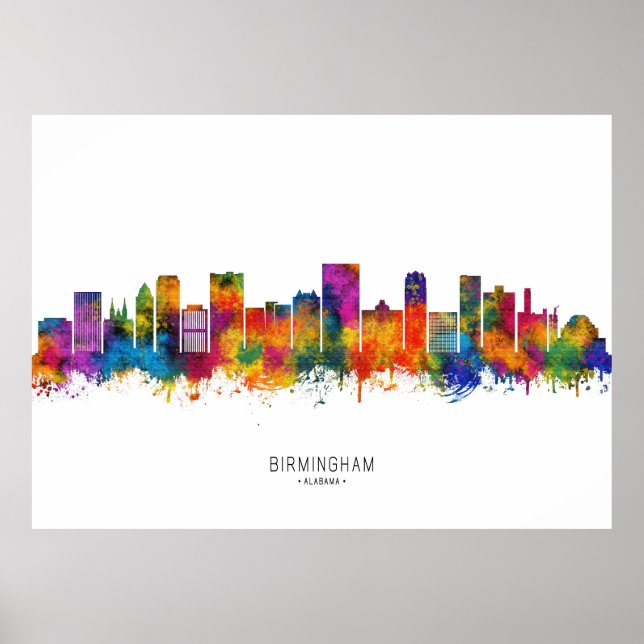 Affiche Skyline de Birmingham (Devant)