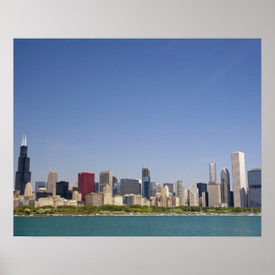 Affiche Skyline de Chicago, Illinois, États-Unis.