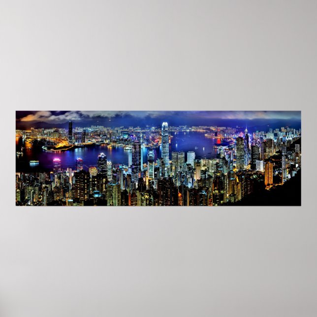 Affiche Skyline de Hong Kong (Devant)