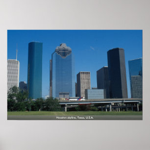 Affiche Skyline de Houston, Texas, États-Unis