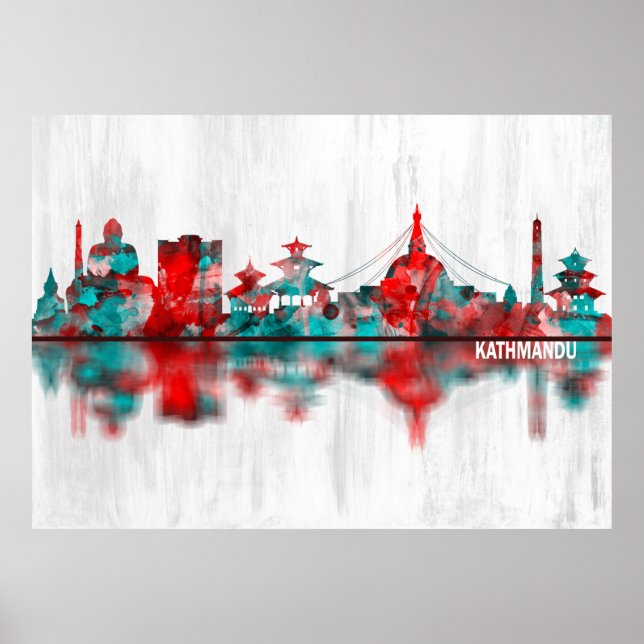 Affiche Skyline de Katmandou (Devant)