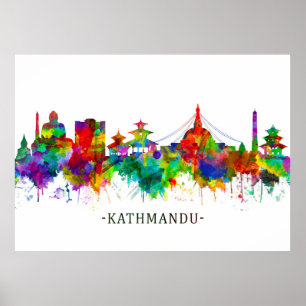 Affiche Skyline de Katmandou