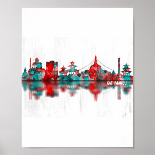 Affiche Skyline de Katmandou