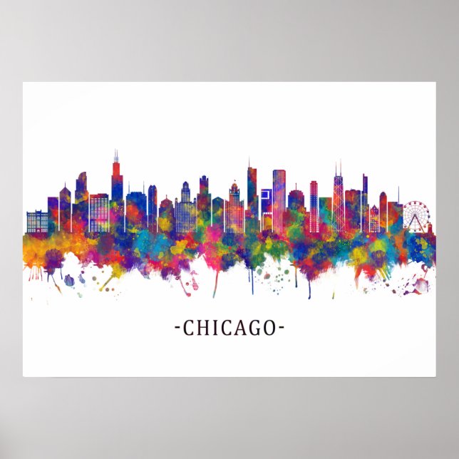 Affiche Skyline de l'Illinois (Devant)