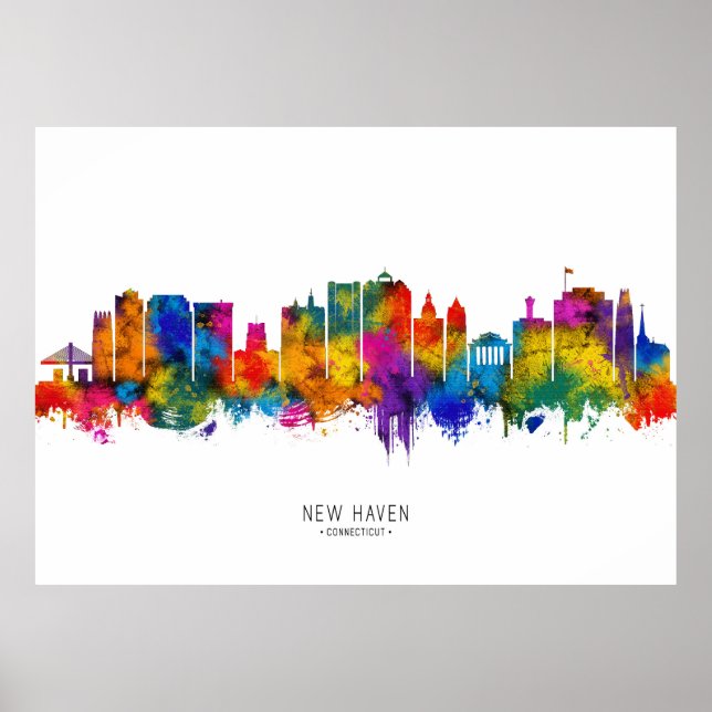 Affiche Skyline de New Haven (Devant)