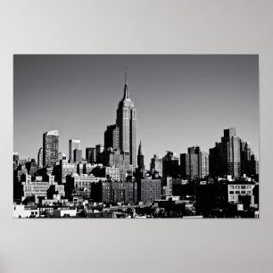 Affiche Skyline de New York en noir et blanc