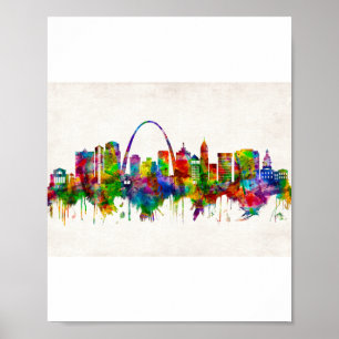 Affiche Skyline de Saint-Louis Missouri