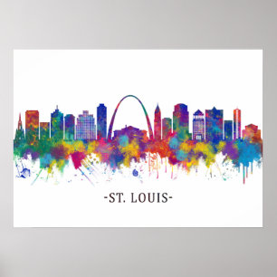 Affiche Skyline de Saint-Louis Missouri