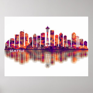 Affiche Skyline de Seattle