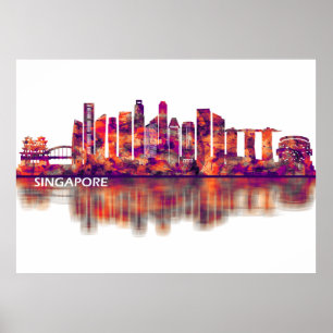 Affiche Skyline de Singapour