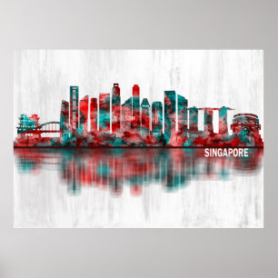 Affiche Skyline de Singapour