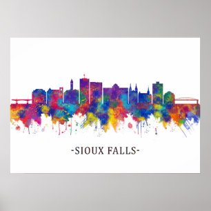 Affiche Skyline de Sioux Falls