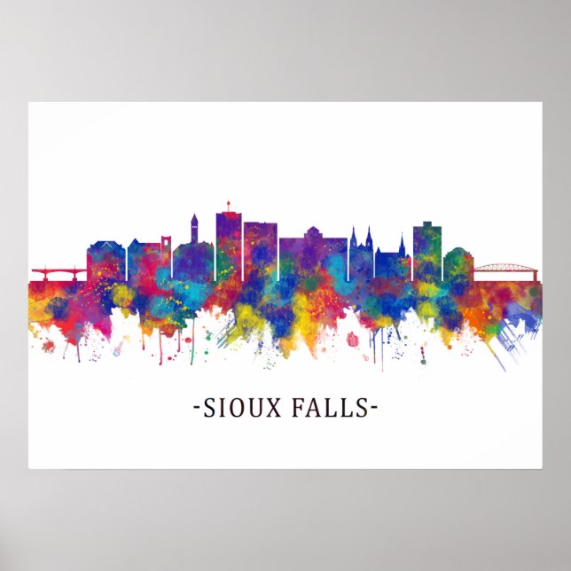 Affiche Skyline de Sioux Falls (Devant)