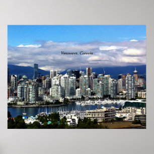 Affiche Skyline de Vancouver, Canada