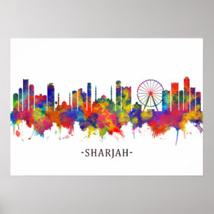 Affiche Skyline des Emirats de Sharjah