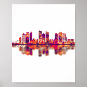 Affiche Skyline Dhaka Bangladesh