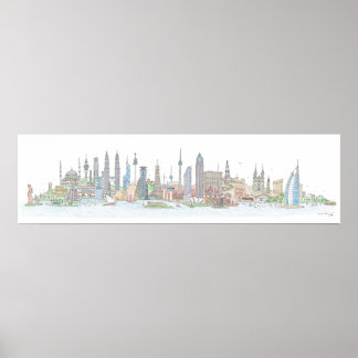 Affiche Skyline du monde