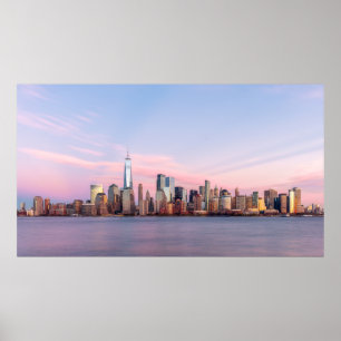 Affiche Skyline du soir de New York