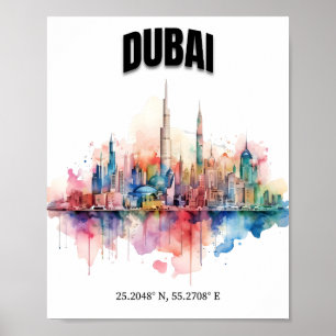 Affiche Skyline Dubaï