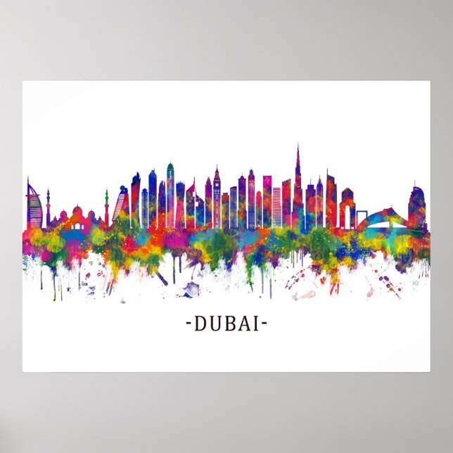 Affiche Skyline Dubai UAE (Devant)